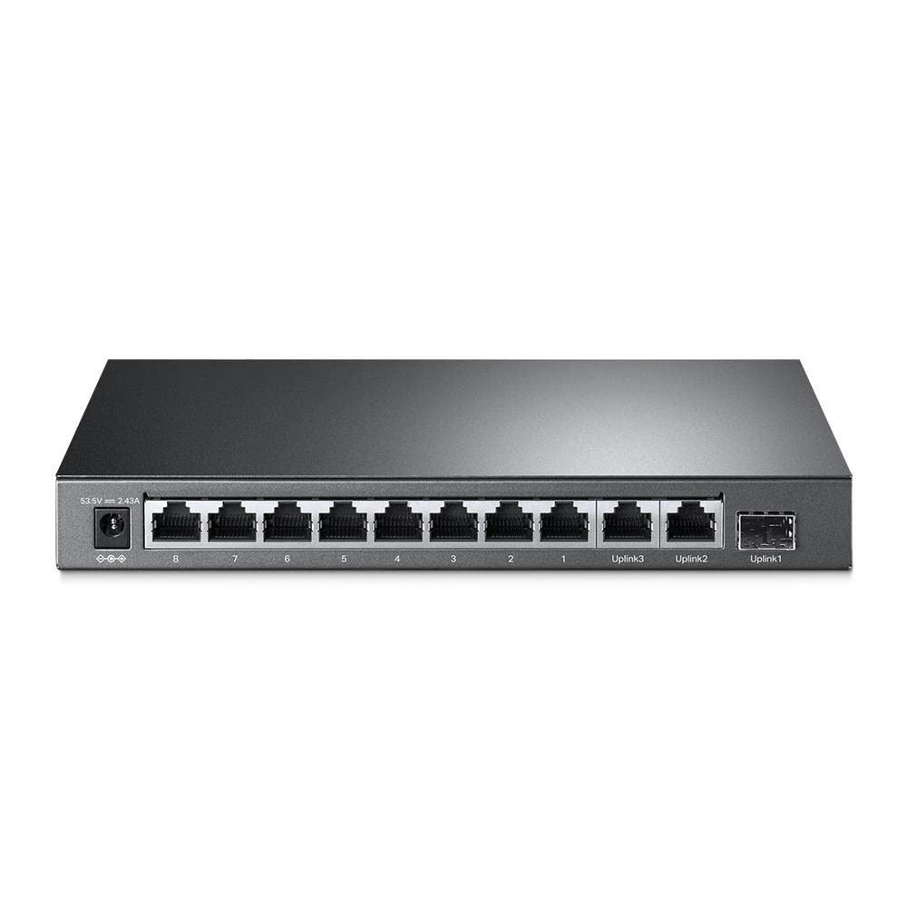 TP-Link TL-SL1311MP 8-Port Fast Ethernet PoE+ Switch with 2 Gigabit Ports & 1 SFP Port - Ideal for Home Office, Small Business Network & Smart Home Setup
