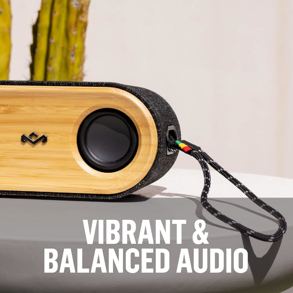 HOUSE OF MARLEY EM JA021 SB Get Together 2 Mini Bluetooth Speaker - Blemished Packaging - Perfect for Outdoor Adventures, Beach Parties & Home Entertainment