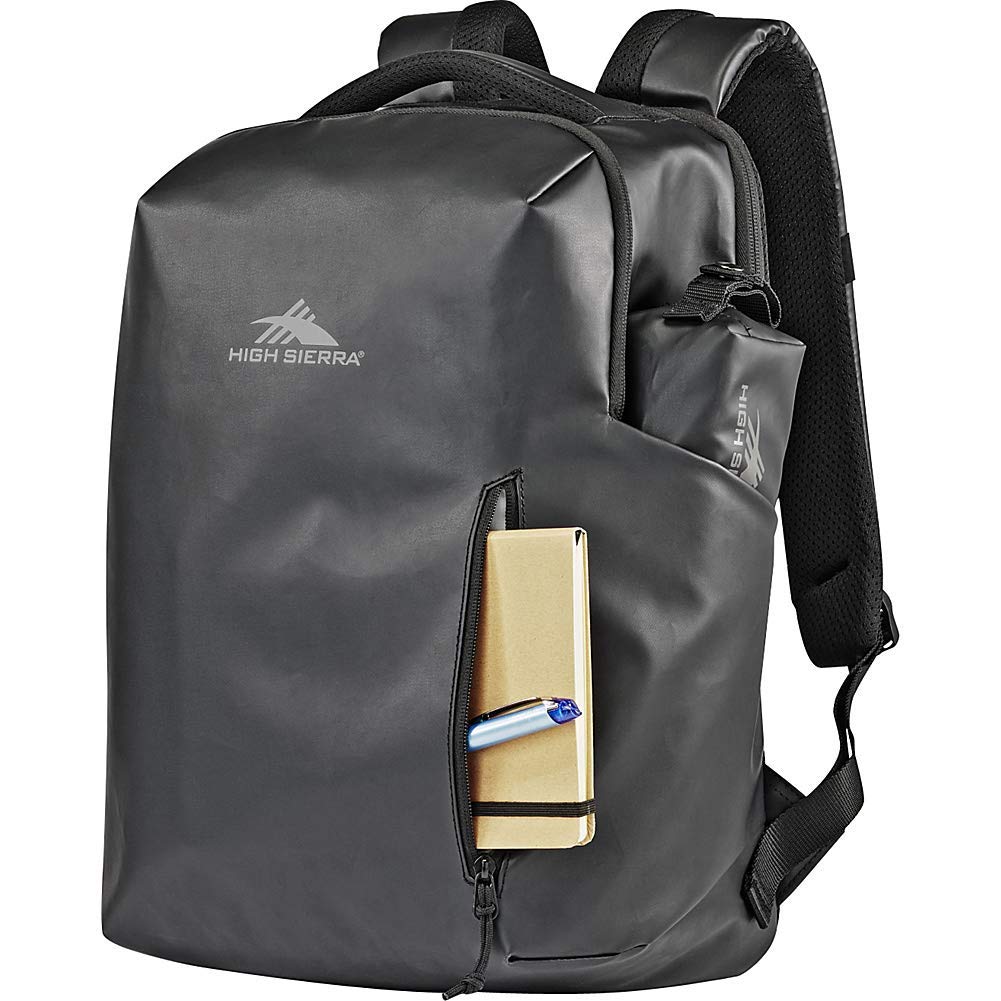 High Sierra Rossby Daypack - Lightweight Travel Laptop Backpack for Men & Women, 17 Inch Laptop Compartment, Durable Black Hiking Backpack for Work, School, College & Outdoor Adventures