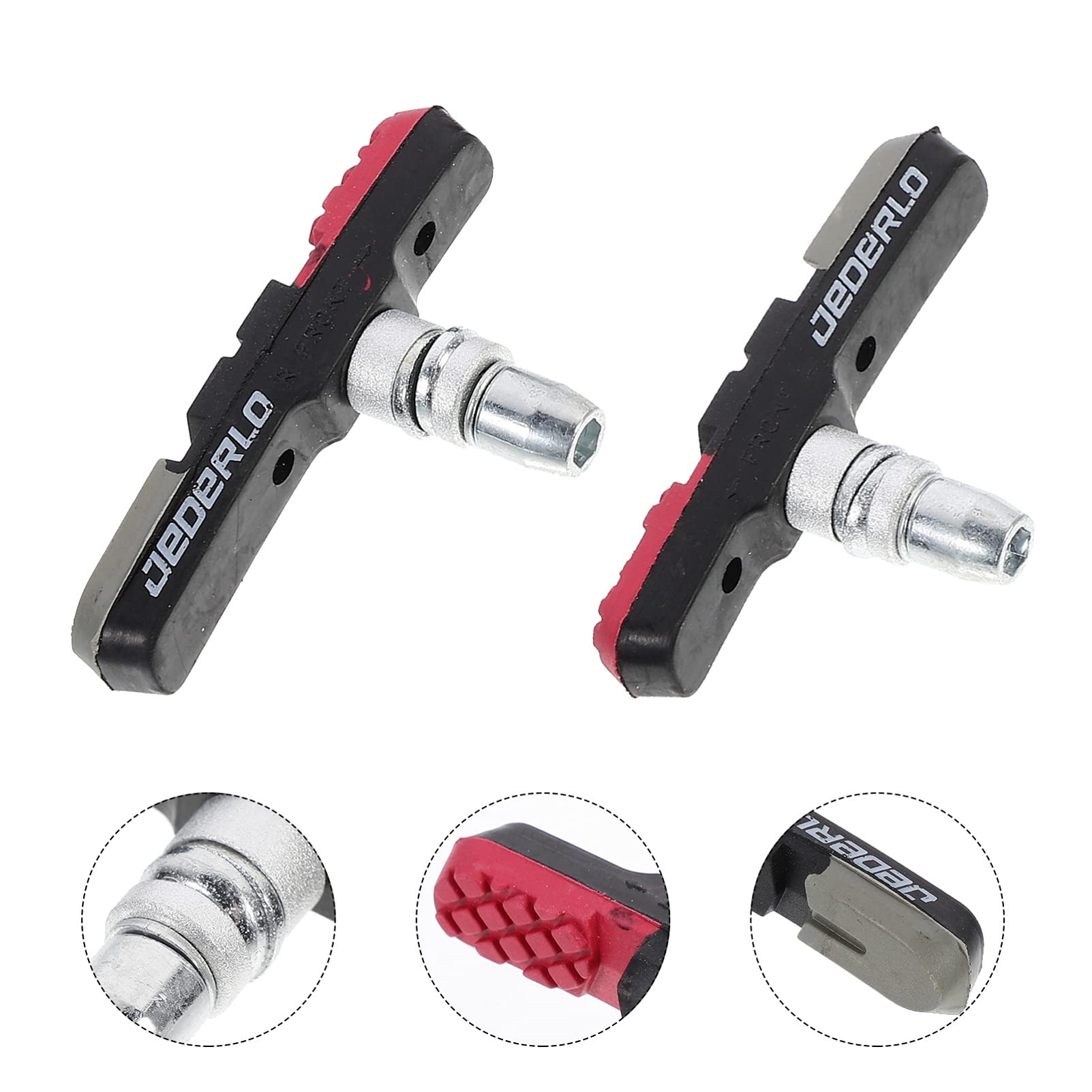 DOITOOL 2 Pairs Bicycle Brake Pads - V-Brake Pads for Mountain Bikes & Stationary Bikes - High Performance Virgin Rubber Brake Blocks with Caliper Tool - Perfect for Road Cycling, Commuting & Off-Road Adventures