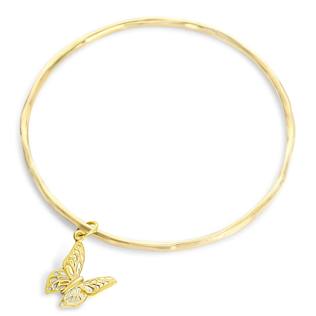 Elegant Gold Butterfly Bangle Bracelet for Women - Perfect for Parties, Weddings & Everyday Wear