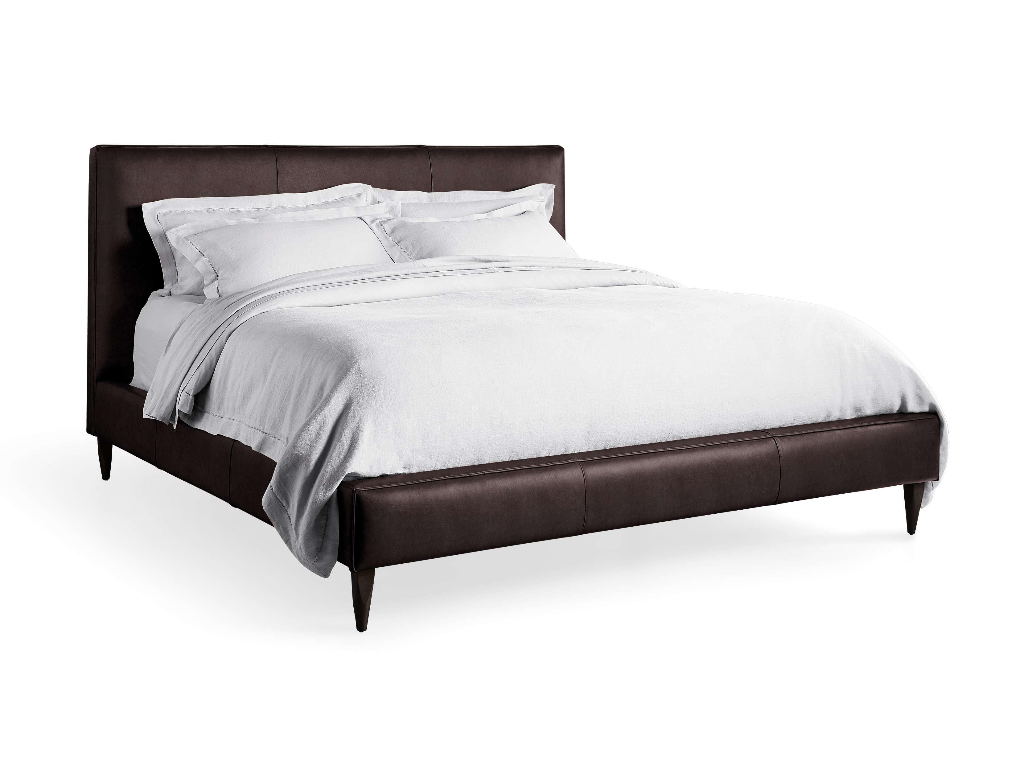 Premium Andes Leather Bed - Handcrafted Full/Queen/King Size Genuine Leather Bed Frame - Perfect for Modern Bedroom, Guest Room & Master Suite Decor