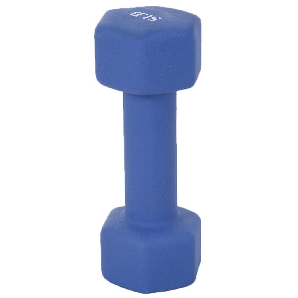 8lb Neoprene Coated Dumbbell Set of 2 - Non-Slip Hand Weights for Home Gym, Strength Training & Fitness Workouts