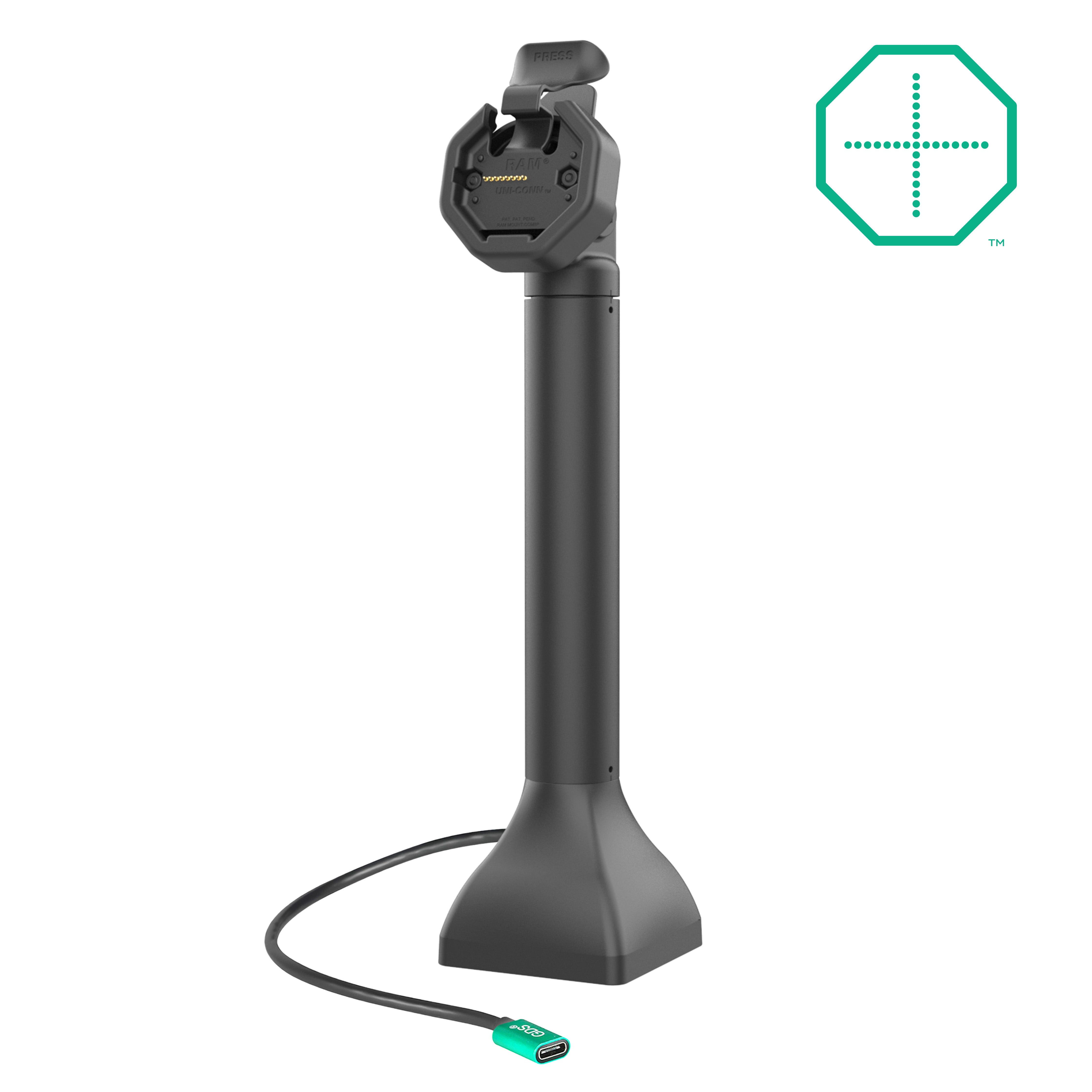 GDS® Uni Conn™ Powered 14 Pedestal Dock with USB-C Ports - High-Speed Charging & Data Transfer for MacBook, iPad, iPhone - Perfect for Office, Home & Remote Work Setup