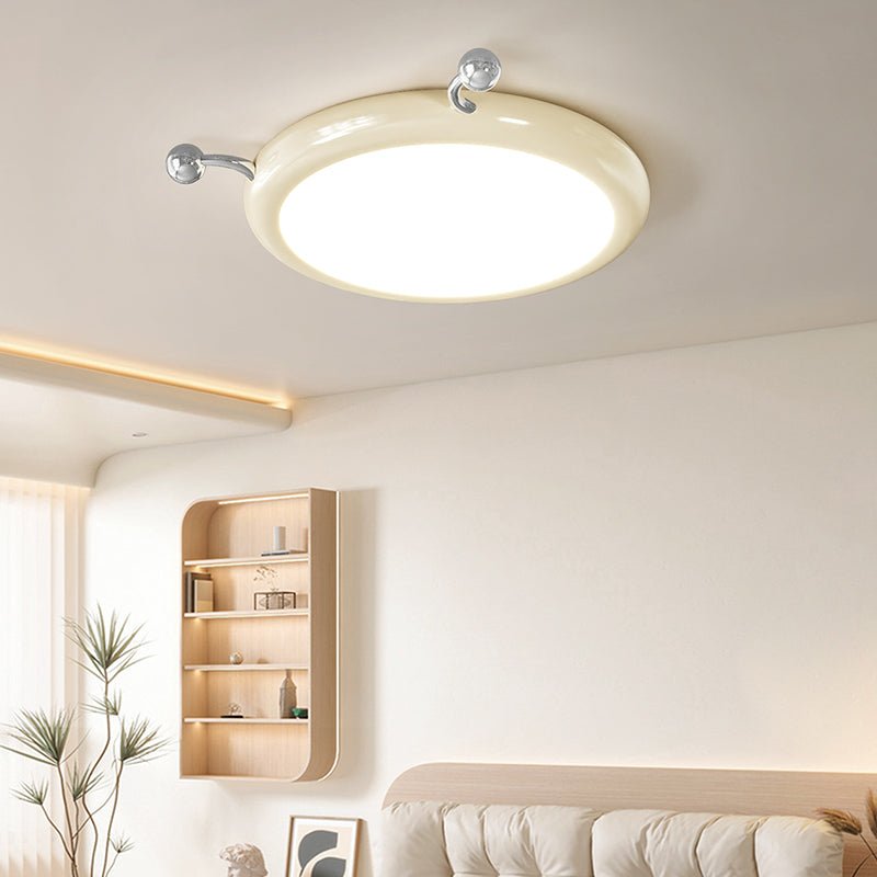 Elegant Cream Puffering Ceiling Light Fixture - Modern Flush Mount Lighting for Bedroom, Living Room & Dining Room