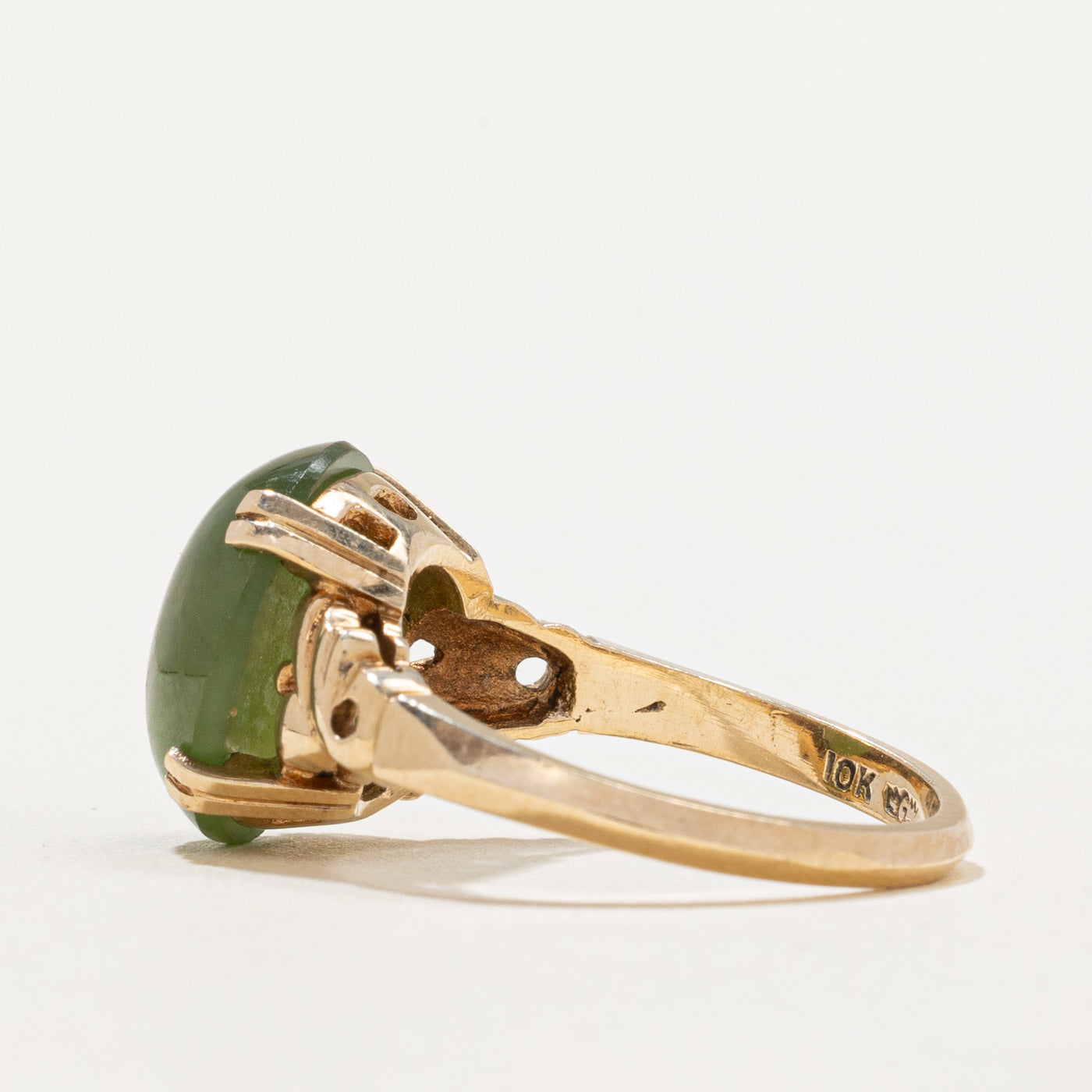 4.00ct Nephrite Jade Cocktail Ring - Size 5.75 | Elegant Statement Jewelry for Women | Perfect for Parties, Weddings & Special Occasions