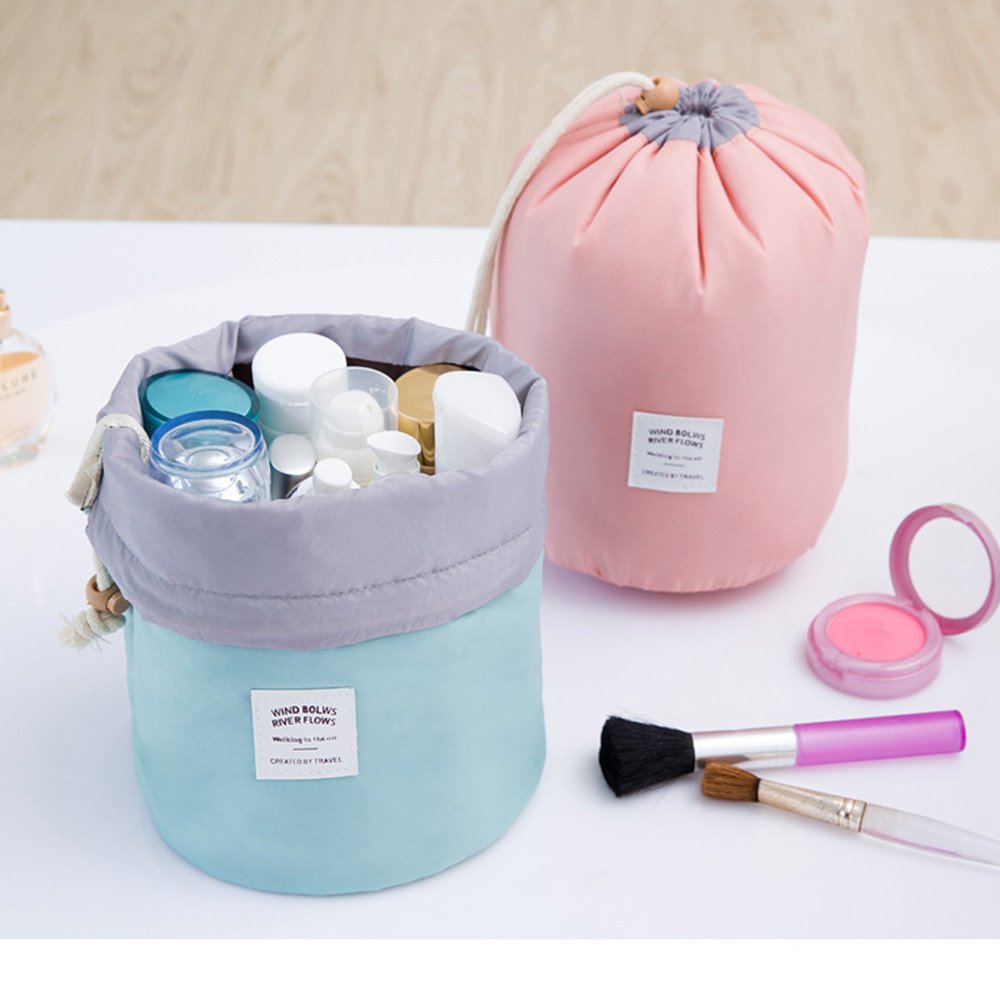 Eva Women's Round Cosmetic Organizer Bag - Travel Makeup Pouch with Free Heart-Shaped Box | Perfect for Travel, Home Storage & Gift Giving