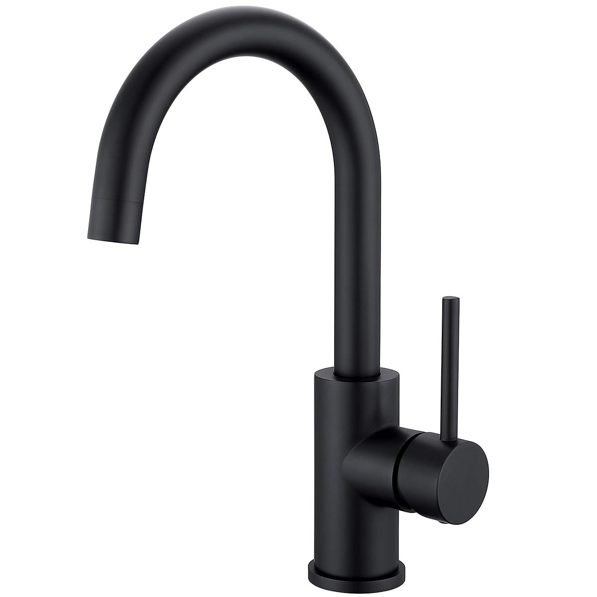 WiPPhs Matte Black Single Hole Bar Sink Faucet - Modern 1-Handle Mini Kitchen Faucet for Wet Bars, Small Sinks & Compact Spaces - Perfect for Home Bars, RV Kitchens & Office Break Rooms