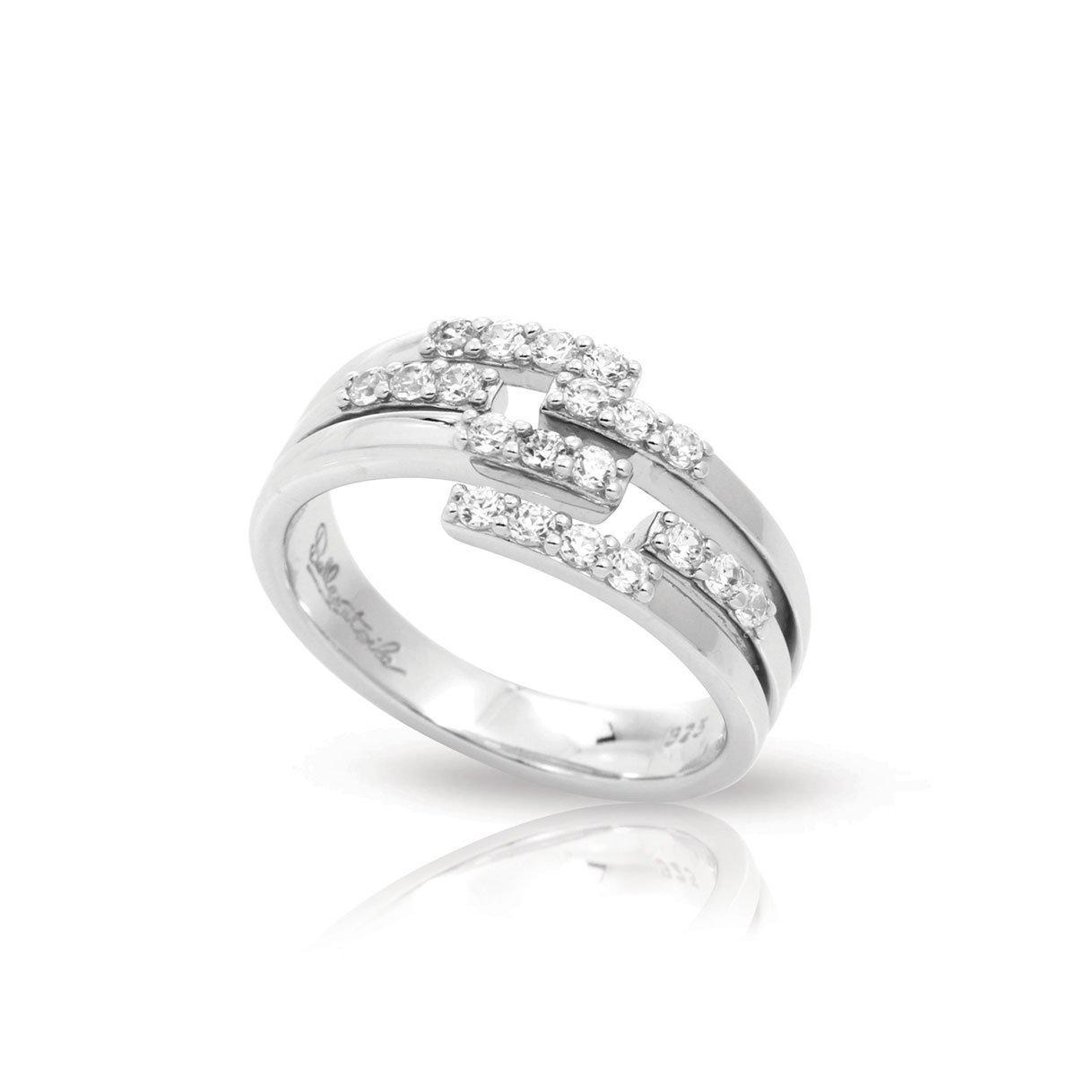 Fontaine Ring for Women - Elegant Sterling Silver Stackable Band Ring with Cubic Zirconia | Perfect for Everyday Wear, Gift Giving & Special Occasions