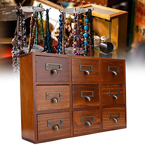 Vintage Wooden Storage Trunk - Antique Multi-Layer Jewelry Box with Drawer, Decorative Desktop Organizer for Jewelry, Makeup & Keepsakes - Perfect Birthday Gift & Home Decor Accessory