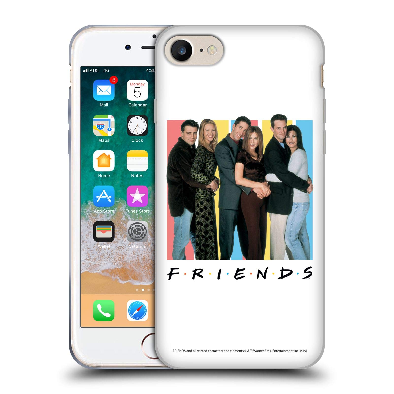 Head Case Designs Officially Licensed Friends TV Show Cast Logos Soft Gel Case for Apple iPhone 7/8/SE 2020 & 2022 - Perfect Gift for Fans, Show Your Love for the Iconic Sitcom