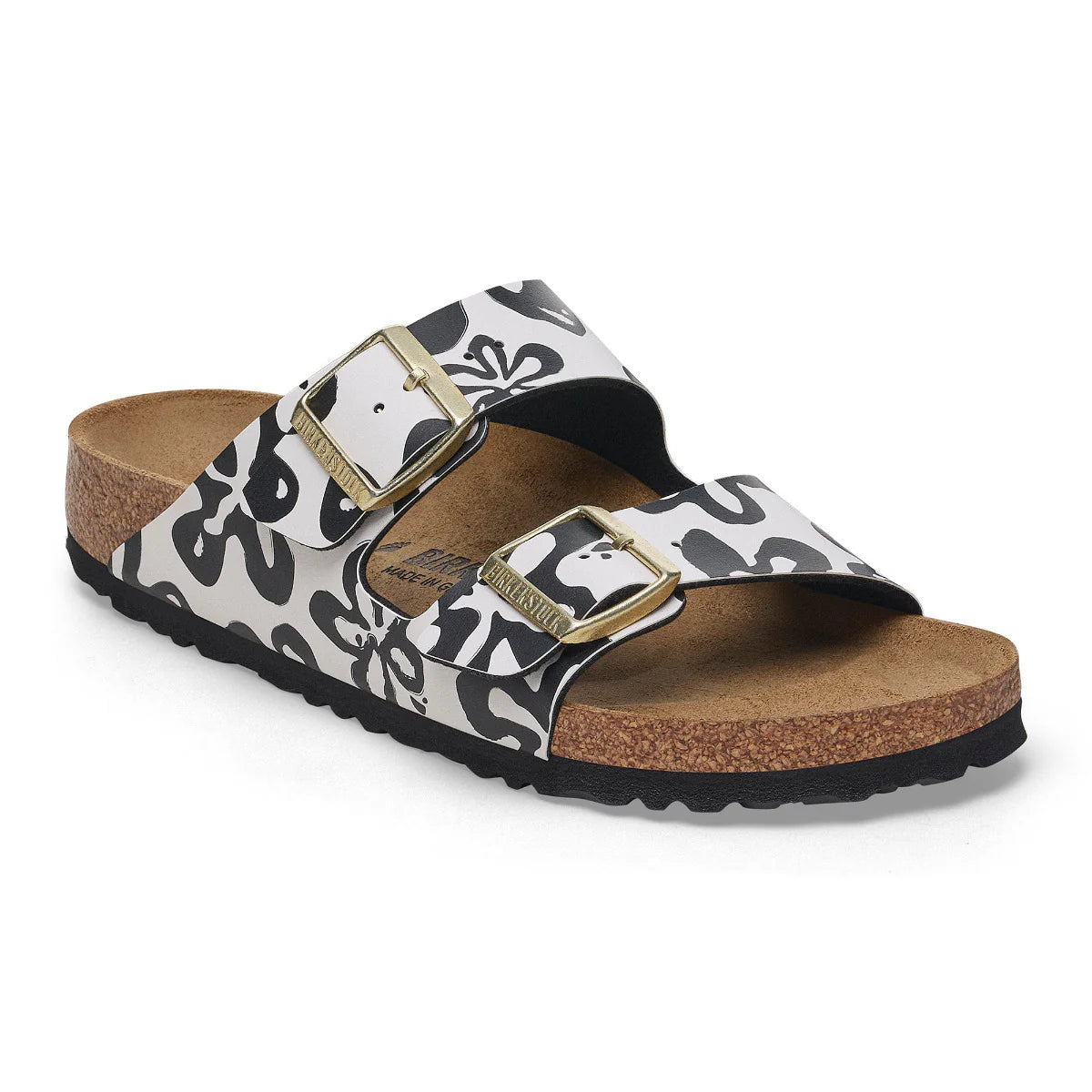 Birkenstock Women's Arizona Birko-Flor Sandals with Blooms Floral Print | Comfortable Cork Footbed | Perfect for Summer, Beach, and Casual Outfits