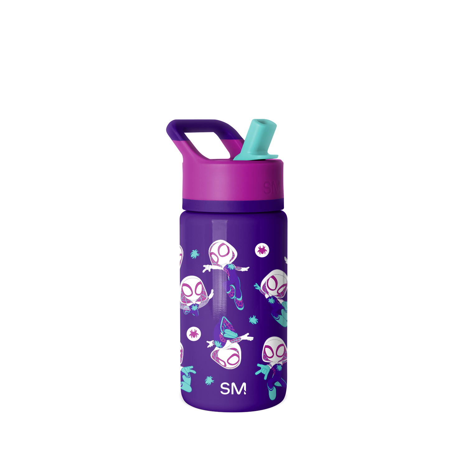 Summit Kids Water Bottle with Straw Lid - BPA Free, Leak Proof, 12oz Insulated Stainless Steel Bottle for School, Sports & Outdoor Activities