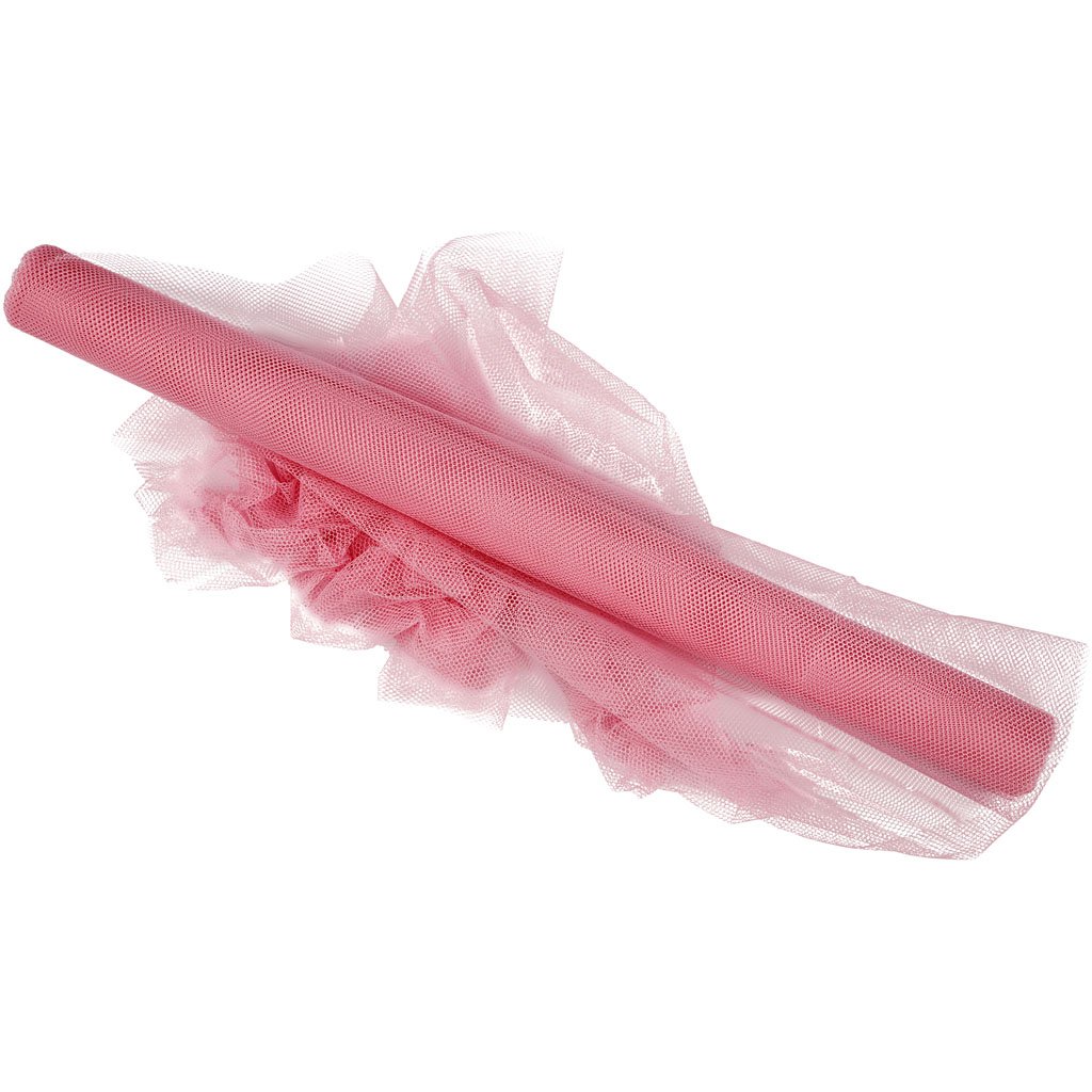 50cm Wide Rose Tulle Fabric - 5 Meters for Wedding Decorations, Party Backdrops & DIY Crafts
