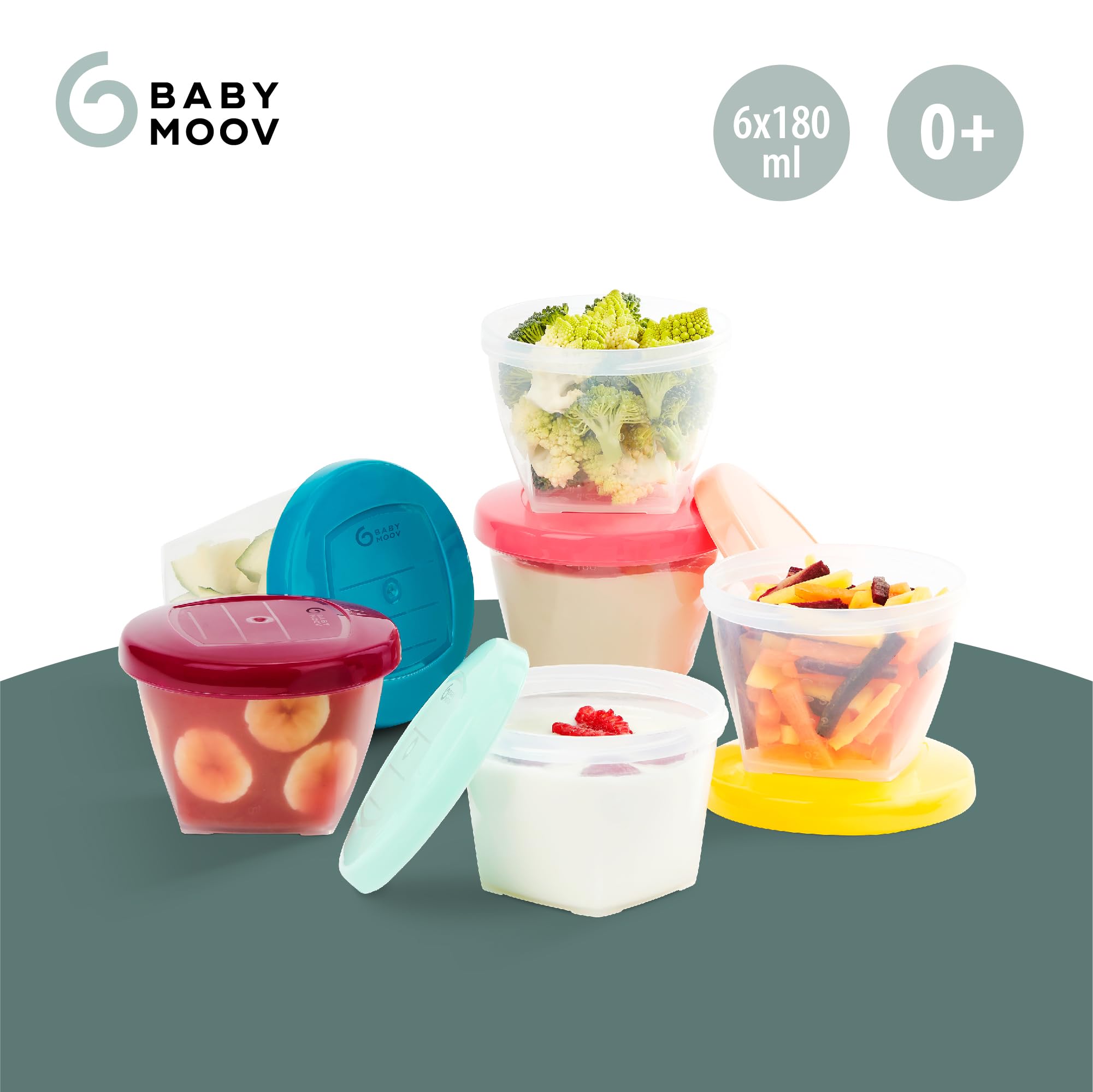 Babymoov BPA-Free Leak Proof Food Storage Bowls with Lids - Airtight Baby Food & Snack Containers for Toddlers | Perfect for Home, Travel & Daycare (Choose Your Set Size)