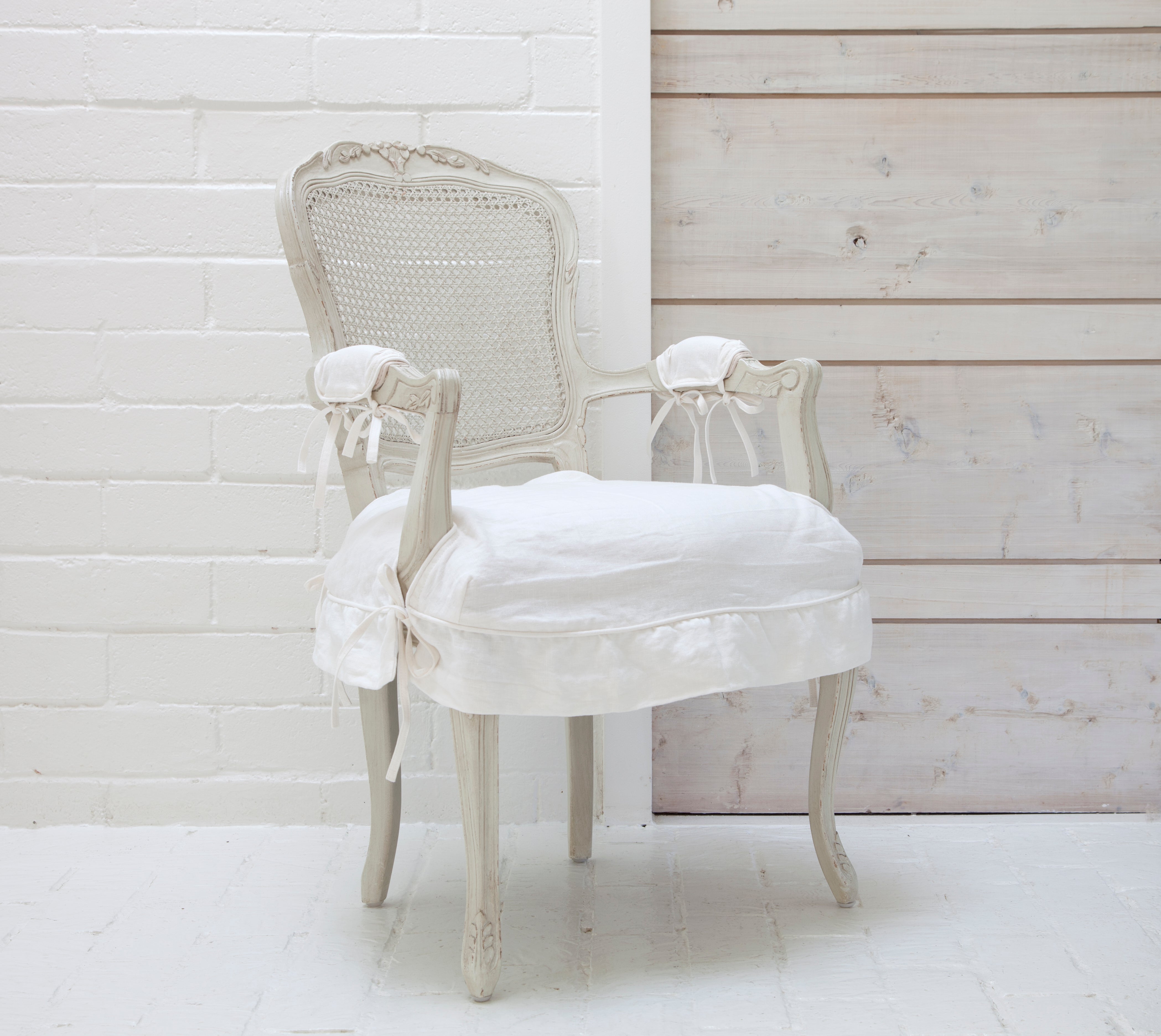 Darcy Armchair with Oyster Linen Slipcover - Modern Upholstered Accent Chair for Living Room, Bedroom & Office Decor