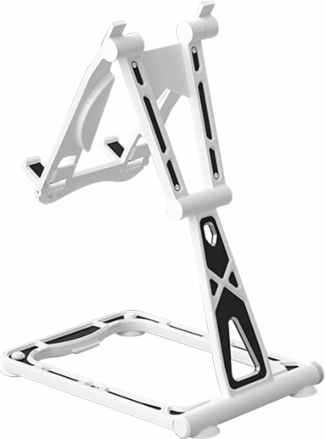 BEESTING Foldable Adjustable Phone Stand for Desk - Portable Cell Phone & Tablet Holder for 4-12 Inch Devices - Black | Perfect for Watching Videos, Video Calls & Hands-Free Use at Home/Office/Travel