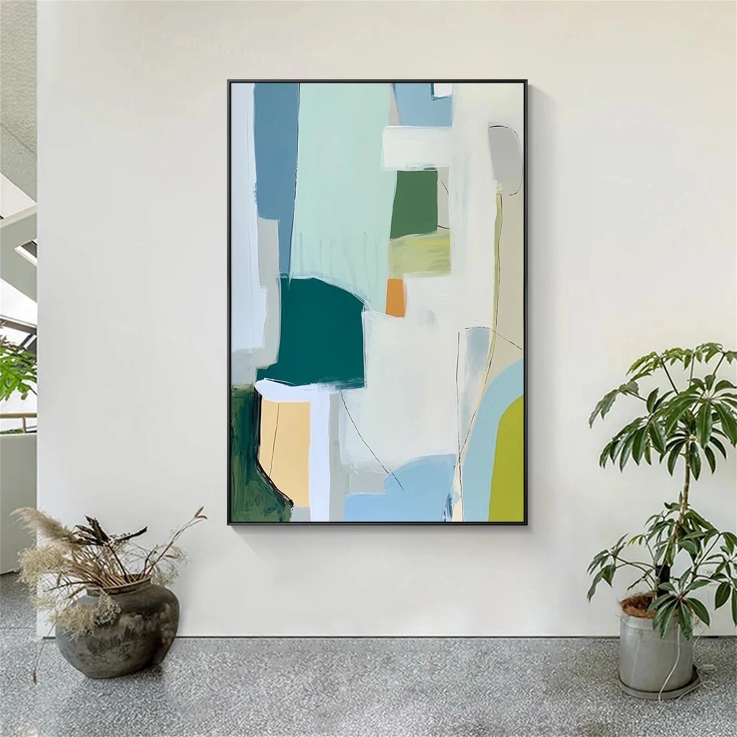 Abstract Painting #AB 297 - Modern Wall Art for Living Room, Bedroom & Office Decor | Large Canvas Artwork for Home & Office