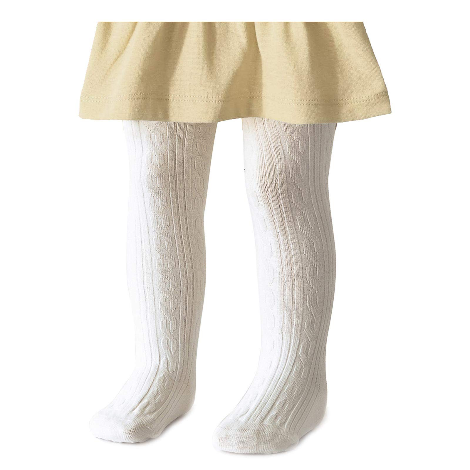 Baby Girls Tights - Soft Seamless Cotton Knit Leggings for Infants & Toddlers | Comfortable Stockings for Playtime, Daycare & Family Outings