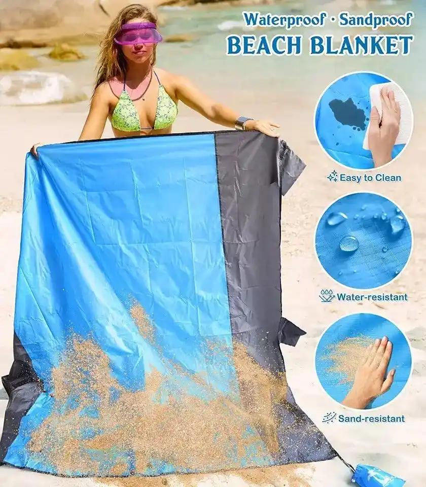Waterproof & Sandproof Beach Blanket for Cruise Vacations - Lightweight, Compact Travel Blanket for Sand, Picnics & Outdoor Adventures
