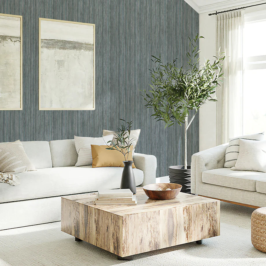 Self-Adhesive Faux Grasscloth Wallpaper - Peel and Stick Textured Wall Covering for Bedroom, Living Room & Home Decor