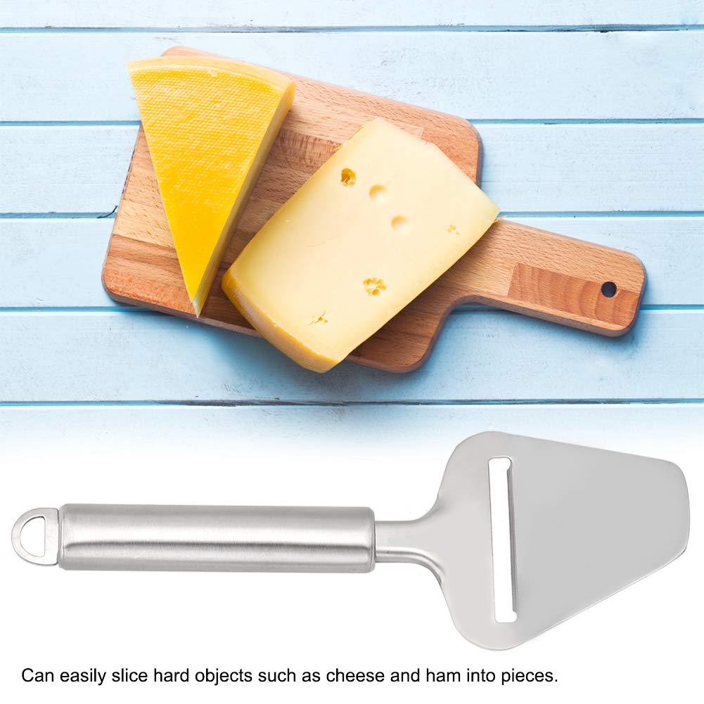 Premium Stainless Steel Cheese Cutter with Long Handle - Cheese Slicer & Planing Tool for Hard Cheeses - Perfect for Kitchen, Charcuterie Boards & Gourmet Cheese Platters