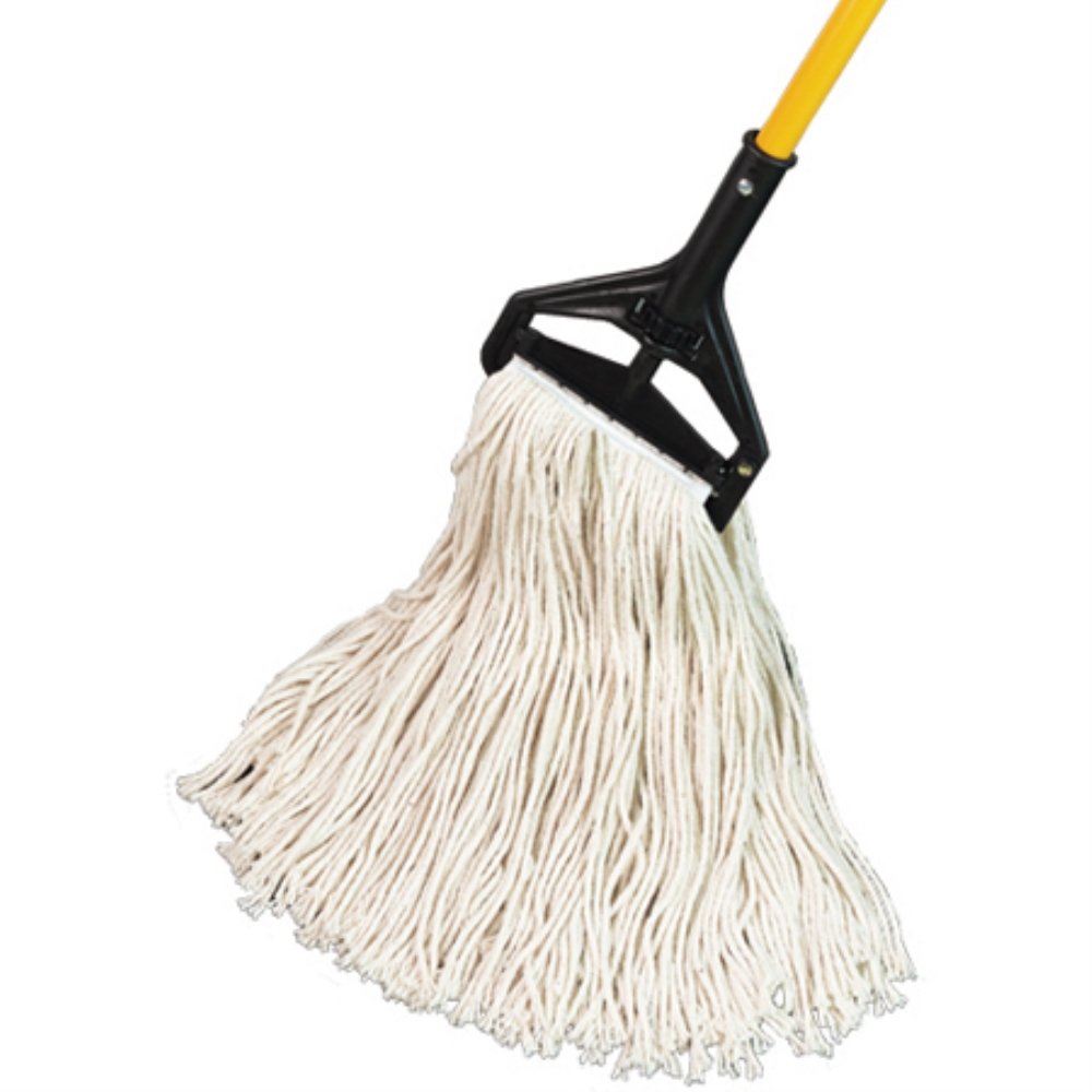 Golden Star Starline 4-Ply Cotton Wet Mop - #20 Standard (1 Dozen) - Heavy-Duty Cleaning for Floors, Kitchens & Commercial Spaces