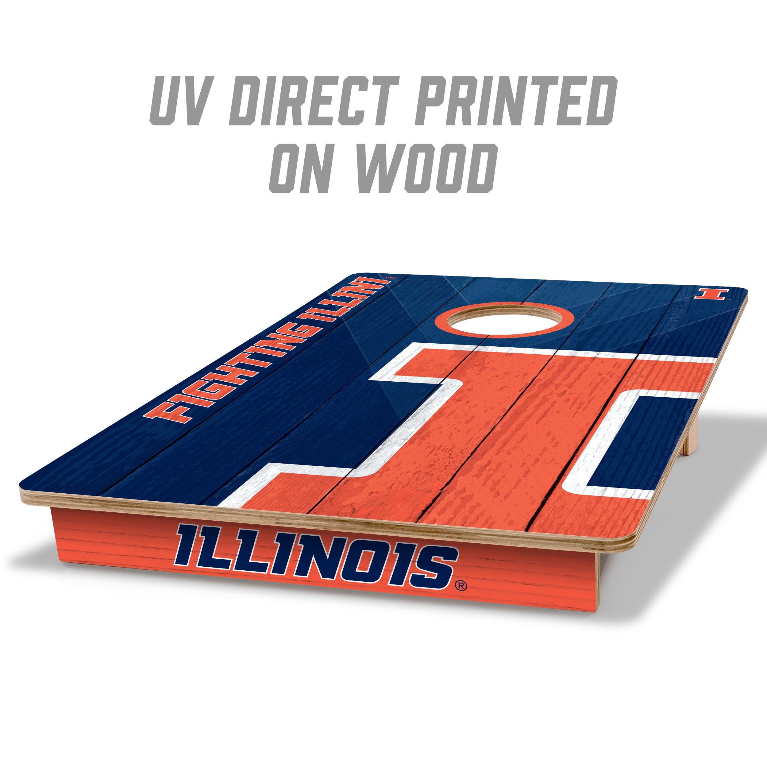 YouTheFan NCAA 2' x 3' Wood Cornhole Game Set with Logo Bags - Perfect for Tailgating, Backyard Parties, and College Sports Events