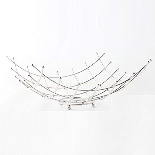Stainless Steel Fruit Basket Bowl - Kitchen Storage Organizer for Fruits, Vegetables & Bread | Durable Wire Mesh Design for Fresh Food Display & Serving