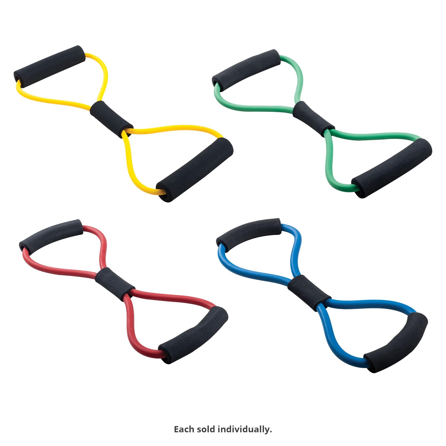 Champion Sports Extra Light Resistance Exercise Bands - Yellow | Perfect for Home Workouts, Yoga, Pilates & Strength Training