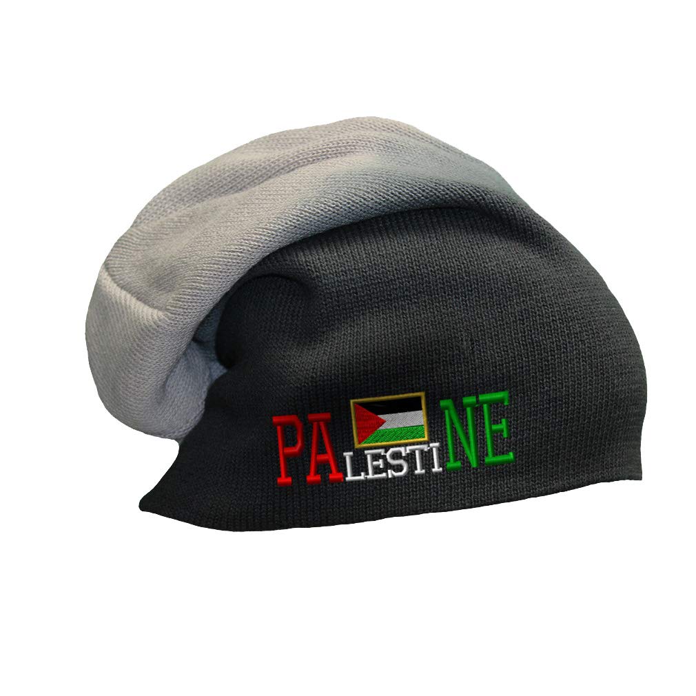 Speedy Pros Slouchy Beanie for Men & Women - Palestine Philistine Embroidery Acrylic Skull Cap - Cozy Winter Hat for Outdoor Activities, Street Fashion