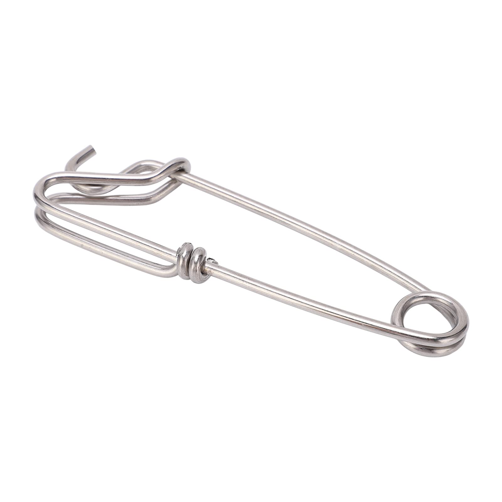 **5-Pack Stainless Steel Fishing Clips for Longline Fishing - Durable 3.0 x 110mm Hooks - Perfect for Saltwater & Freshwater Anglers - Ideal for Trolling, Deep Sea & Shore Fishing**