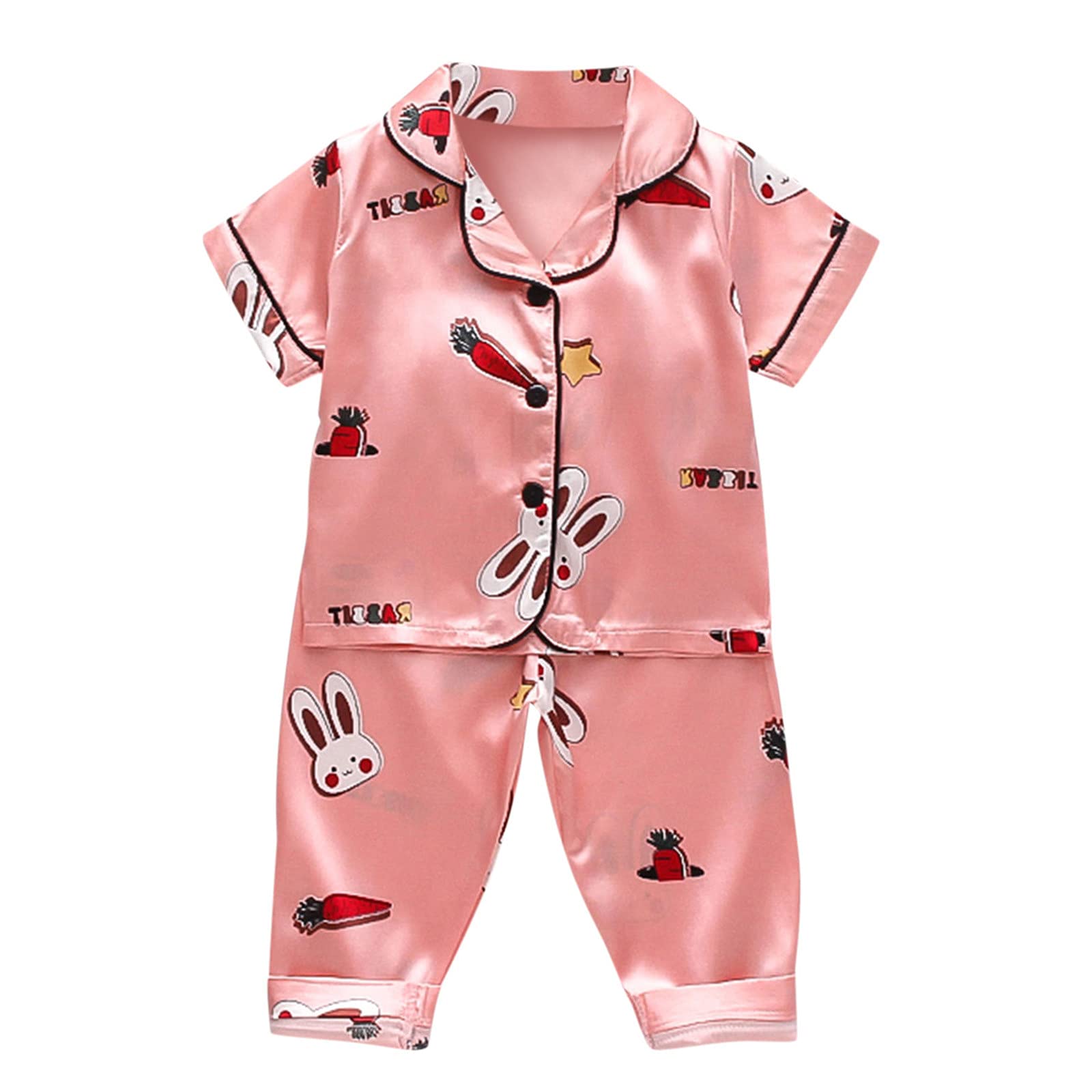 Cartoon Print Pajama Set for Infants - Soft & Comfortable Baby Sleepwear for Boys & Girls | Perfect for Bedtime, Lounging & Nursery