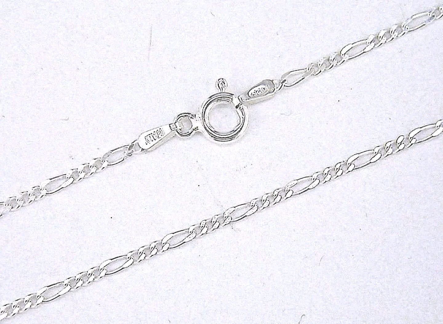 925 Solid Sterling Silver Italian Figaro Chain Necklace - 16, 18, 20 Inch Lengths - 1.4mm Width - Handcrafted in USA - Perfect for Gifts, Weddings & Everyday Elegance