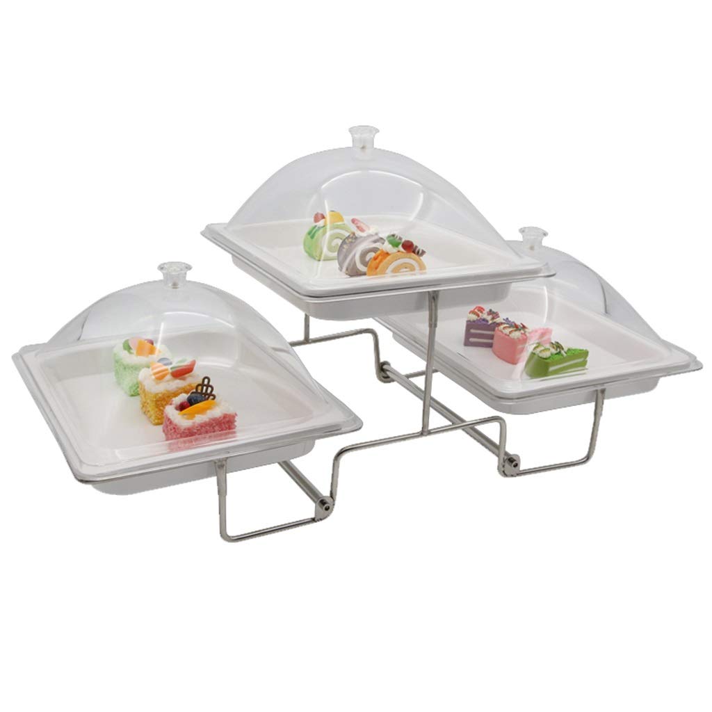 Stainless Steel Buffet Display Stand - 3 Tier Fruit Tray, Snack Rack & Pastry Plate for Restaurants, Banquets, Hotels & Catering Events - Perfect for Wedding Receptions, Party Buffets & Commercial Food Service