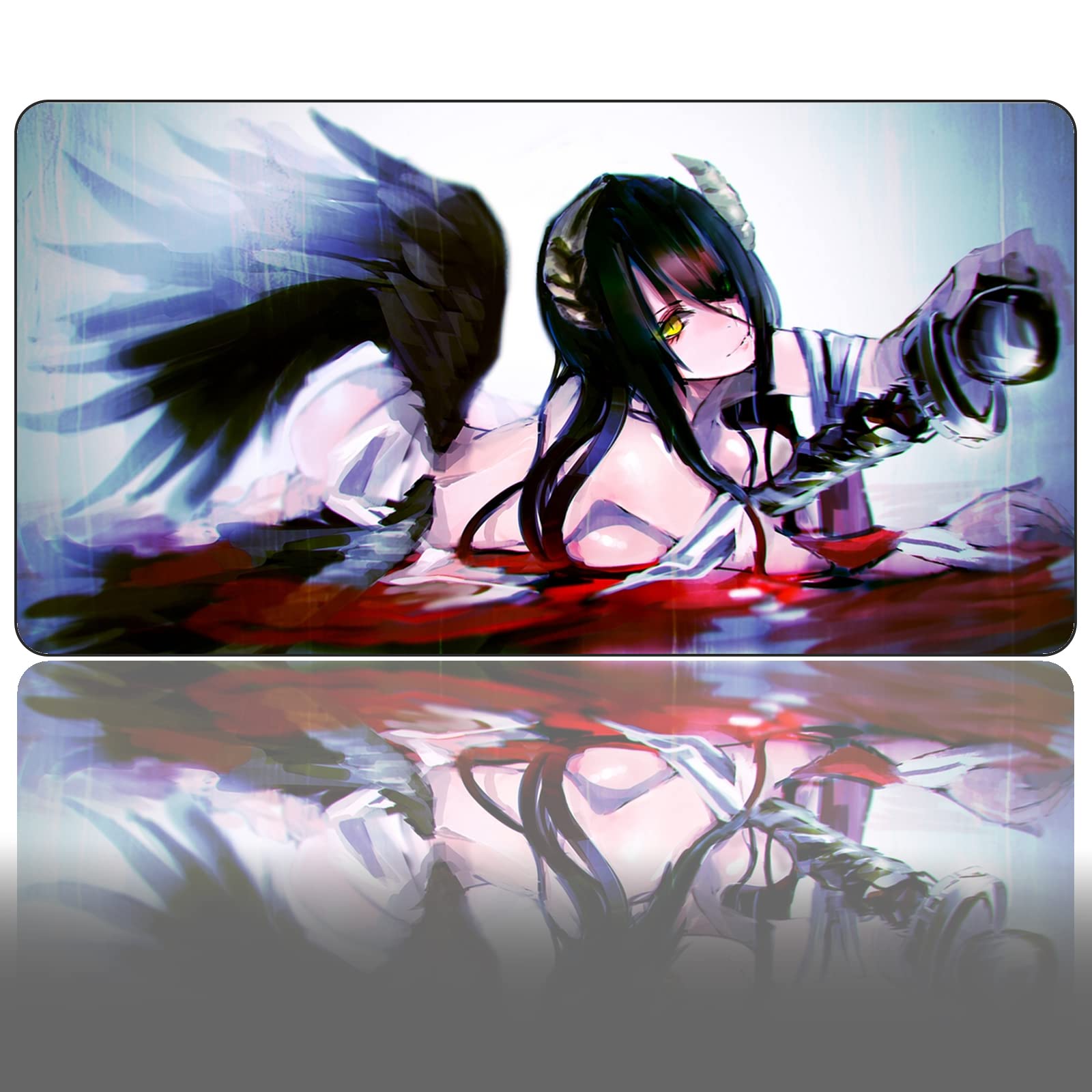 Overlord Anime Large Gaming Mouse Pad - Non-Slip Desk Mat for PC, Computer & Notebook (39.37x19.68 Inch) - Perfect for Office, Gaming & Anime Fans