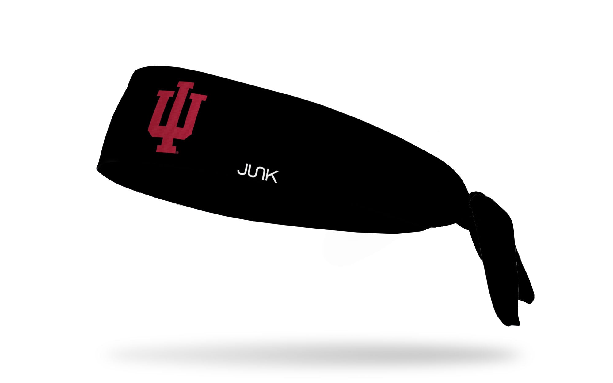 Indiana University Logo Black Flex Tie Headband - Adjustable Sports Headband for Running, Workouts & School Spirit - Official IU Merchandise