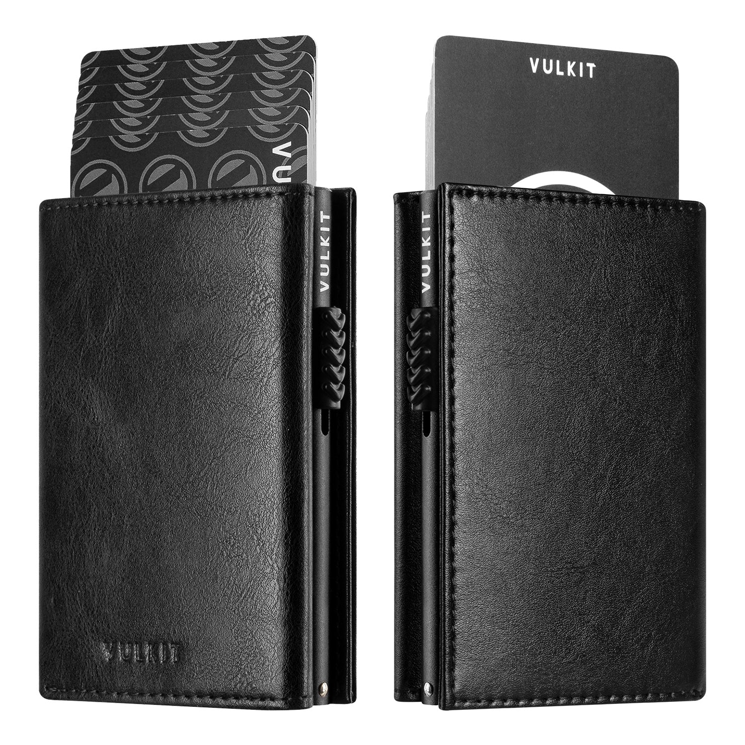 VC302 Side Slider Tri-Fold Wallet with Magnetic Strip Closure & Back Zipper Pocket - Slim RFID Blocking Leather Wallet for Men - Perfect for Business, Travel & Everyday Use