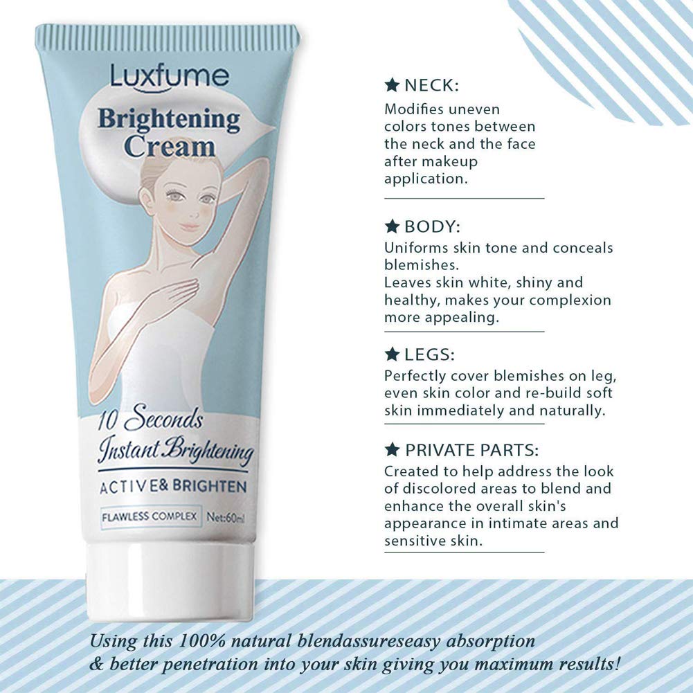 TEEROVA Skin Brightening & Whitening Cream - 60ml Dark Spot Corrector for Armpits, Bikini Area, Neck, Knees & Elbows | Intimate Area Lightening Moisturizer | Perfect for Daily Use & Special Occasions