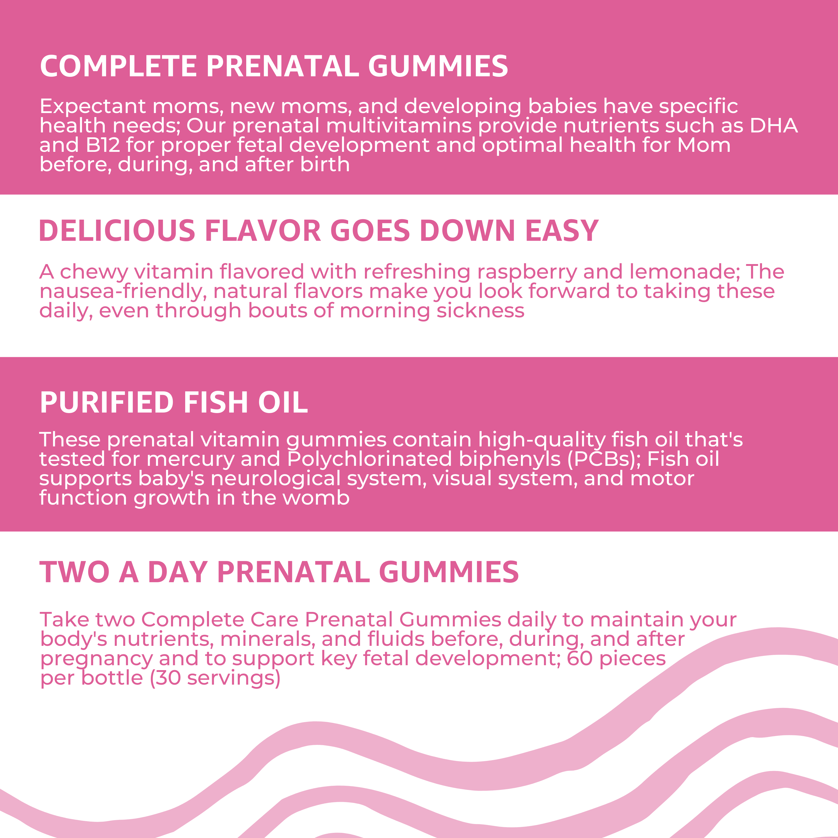 Best Prenatal Vitamin Gummies for Women – Complete Multivitamin with Folic Acid & DHA for Pregnancy & Postpartum – Supports Baby Development & Maternal Health