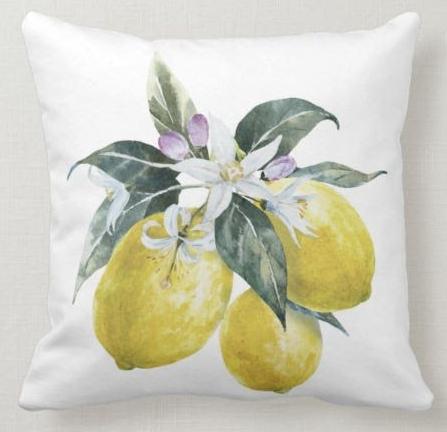 Premium Lemon Print Pillow Cover - Soft Decorative Throw Pillow Case for Couch, Bedroom & Living Room - Home Decor Accent
