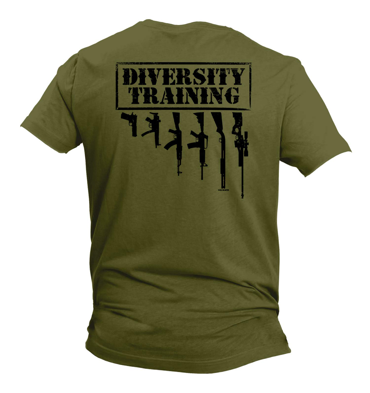Haase Unlimited Men's Big Diversity Training Hanging Guns Graphic T-Shirt - Funny Casual Tee for Men, Perfect for Gym, Workout, and Everyday Wear