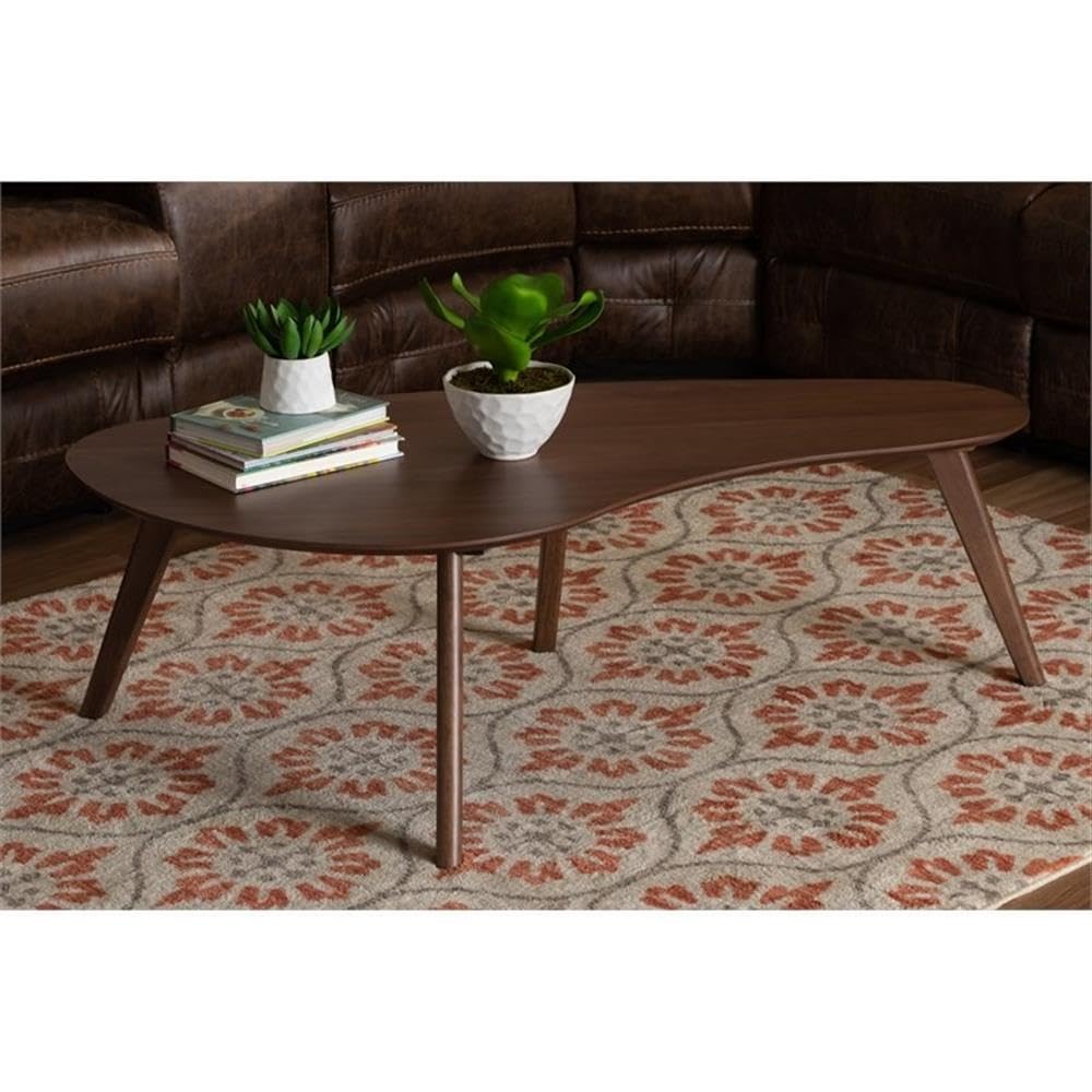 Allora Modern Brown Wood Coffee Table - Stylish Living Room Centerpiece for Home Decor & Entertaining