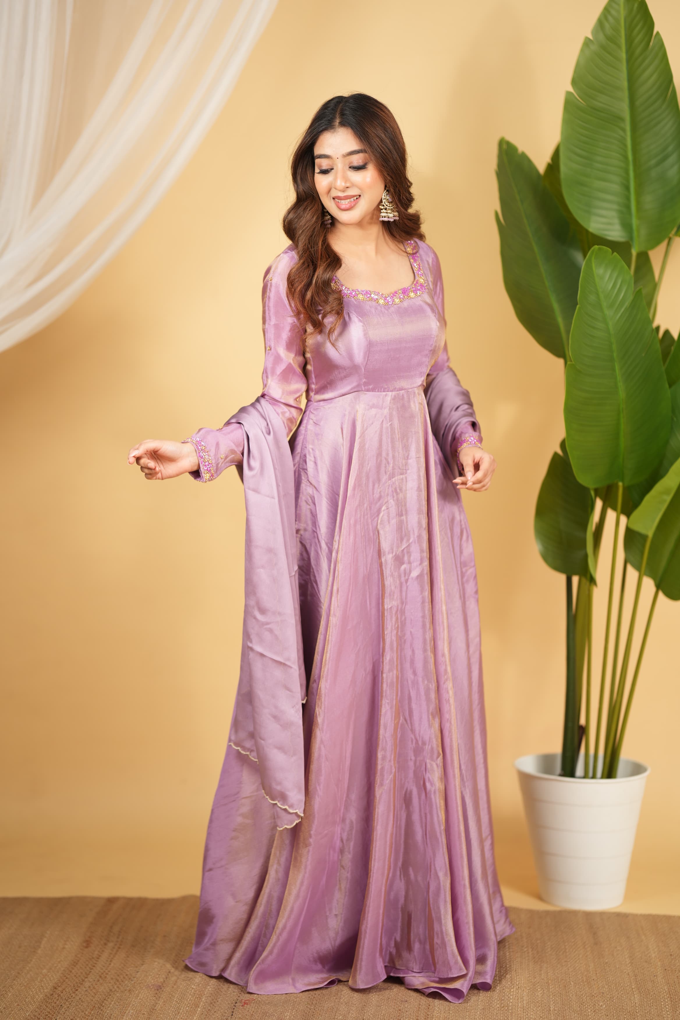 DD718 Lillia Premium Designer Anarkali Dress - Elegant Pakistani/Indian Party Wear for Weddings, Festivals & Special Occasions