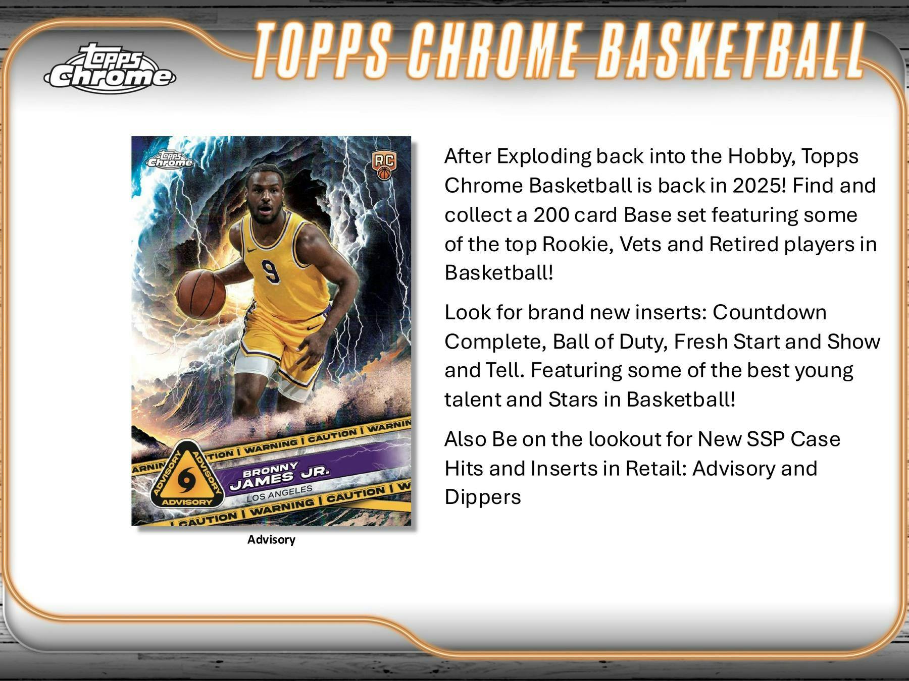 2024-2025 Topps Chrome Basketball 8-Pack Blaster Box | NBA Trading Cards Collection | Perfect for Collectors, Gifts & Fantasy Sports