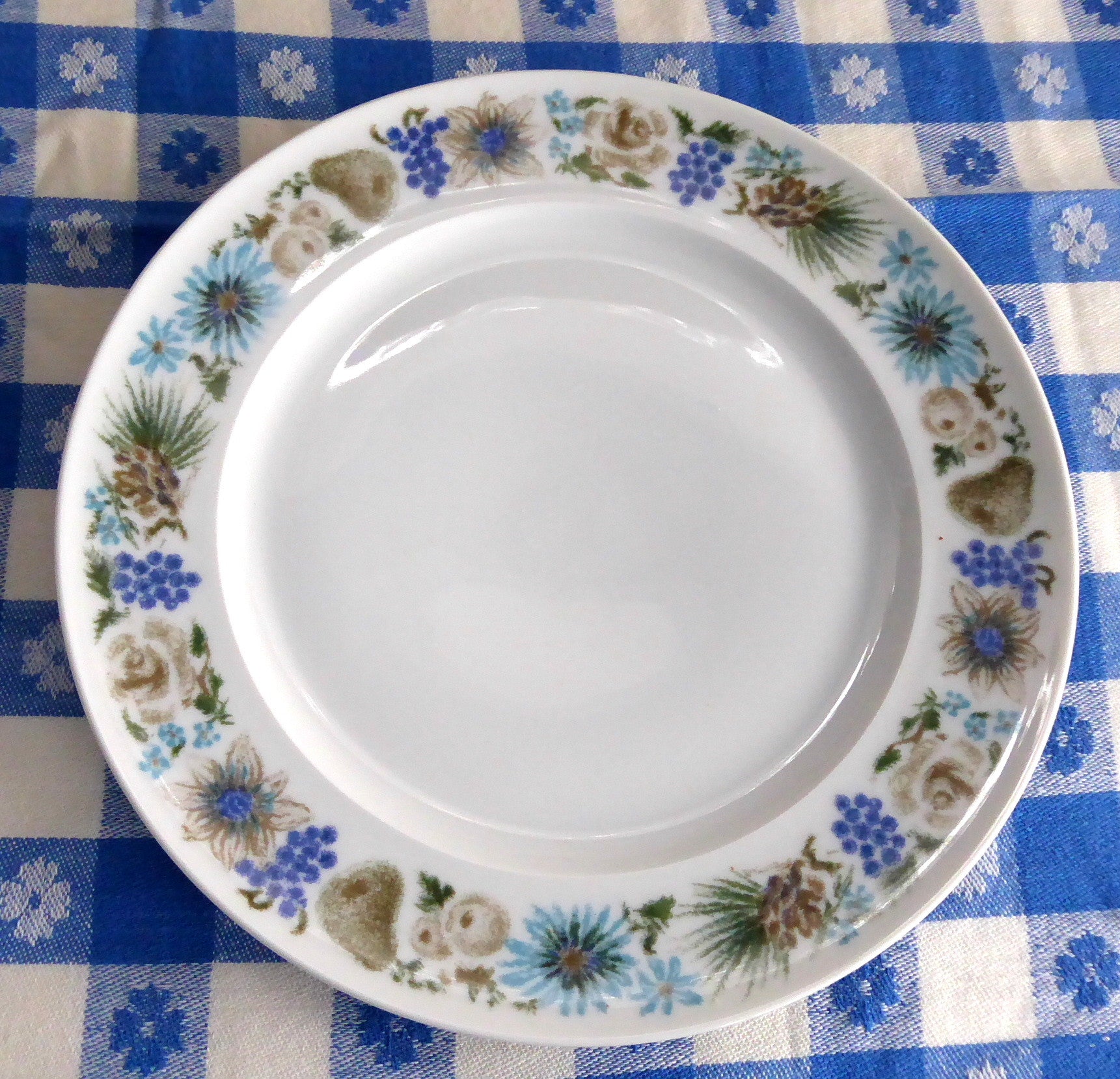 Vintage Arzberg Bavaria 1950s Mid Century Modern Salad Plate - Turquoise Green Brown Ceramic Dessert Dish for Fruits, Nuts & Appetizers - Perfect for Retro Dining, Collectors & Mid Century Home Decor