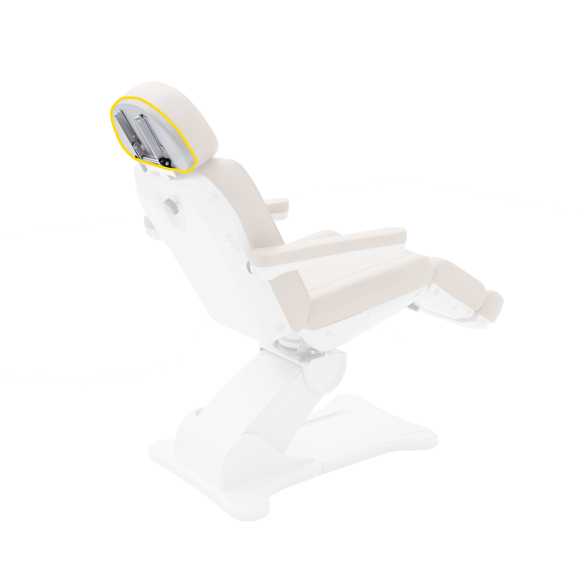 2246B Dental Treatment Chair Headrest - Durable Plastic Replacement for Dental Clinics & Offices - Perfect for Patient Comfort & Ergonomics