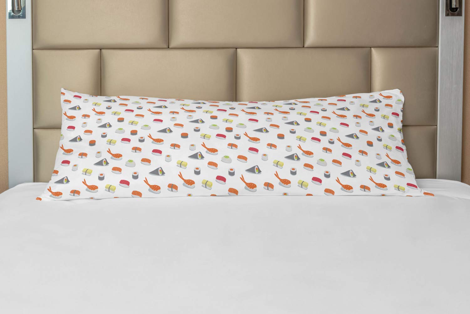 Ambesonne Sushi Pillow Case - Japanese Veggie Sushi Design for Home Decor