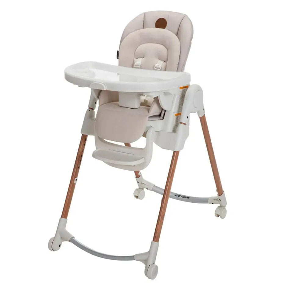 Minla High Chair for Babies & Toddlers - Horizon Sand Color | Adjustable, Portable & Safe Baby Feeding Chair for Home, Restaurant & Travel Use