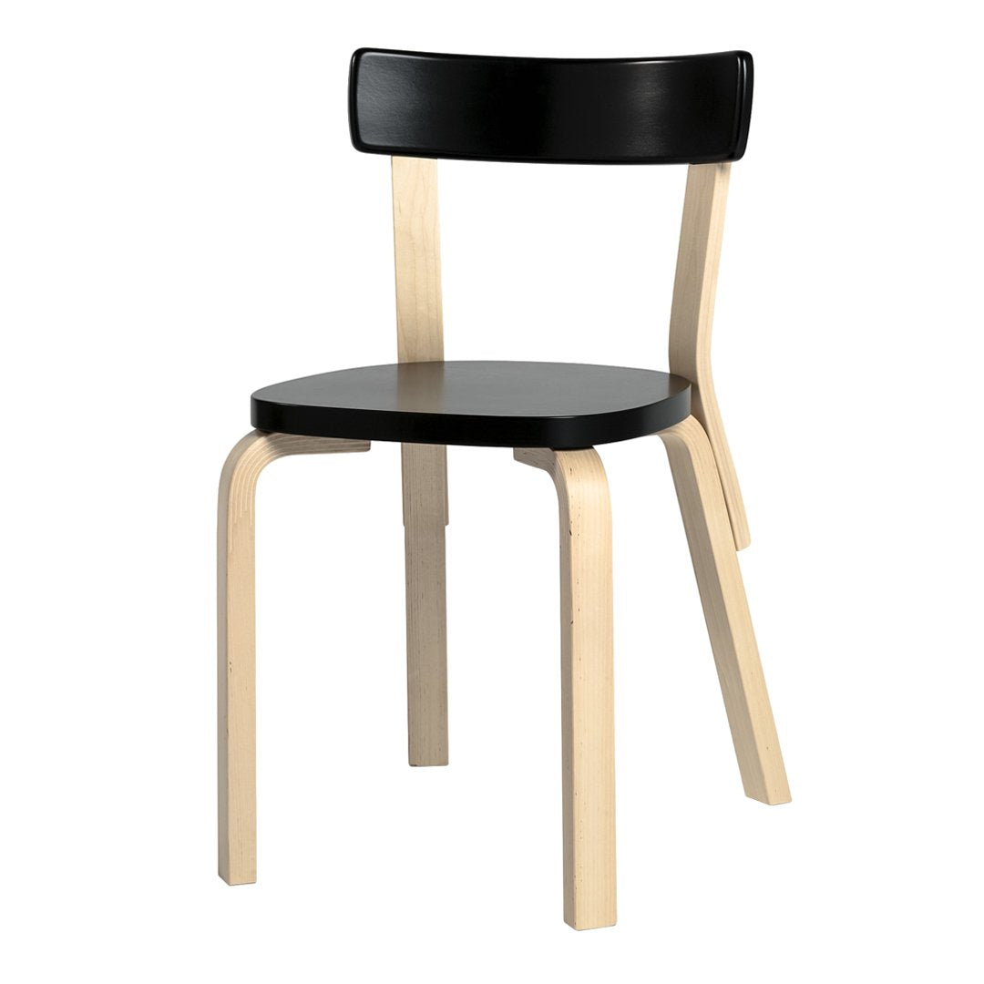 Artek Chair 69 - Scandinavian Modern Wooden Dining Chair - Mid-Century Design for Home, Office & Restaurant Decor